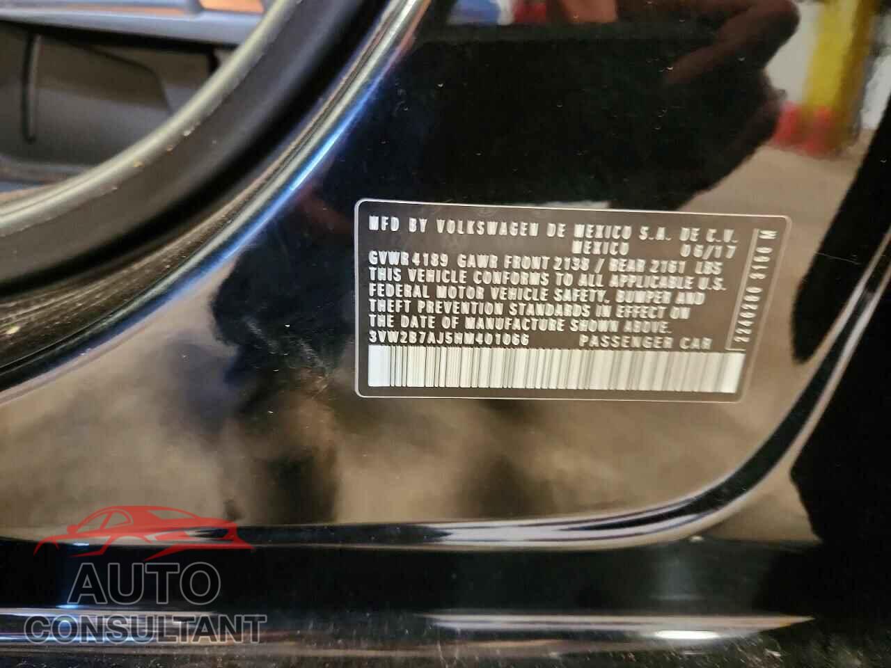 VOLKSWAGEN JETTA 2017 - 3VW2B7AJ5HM401066