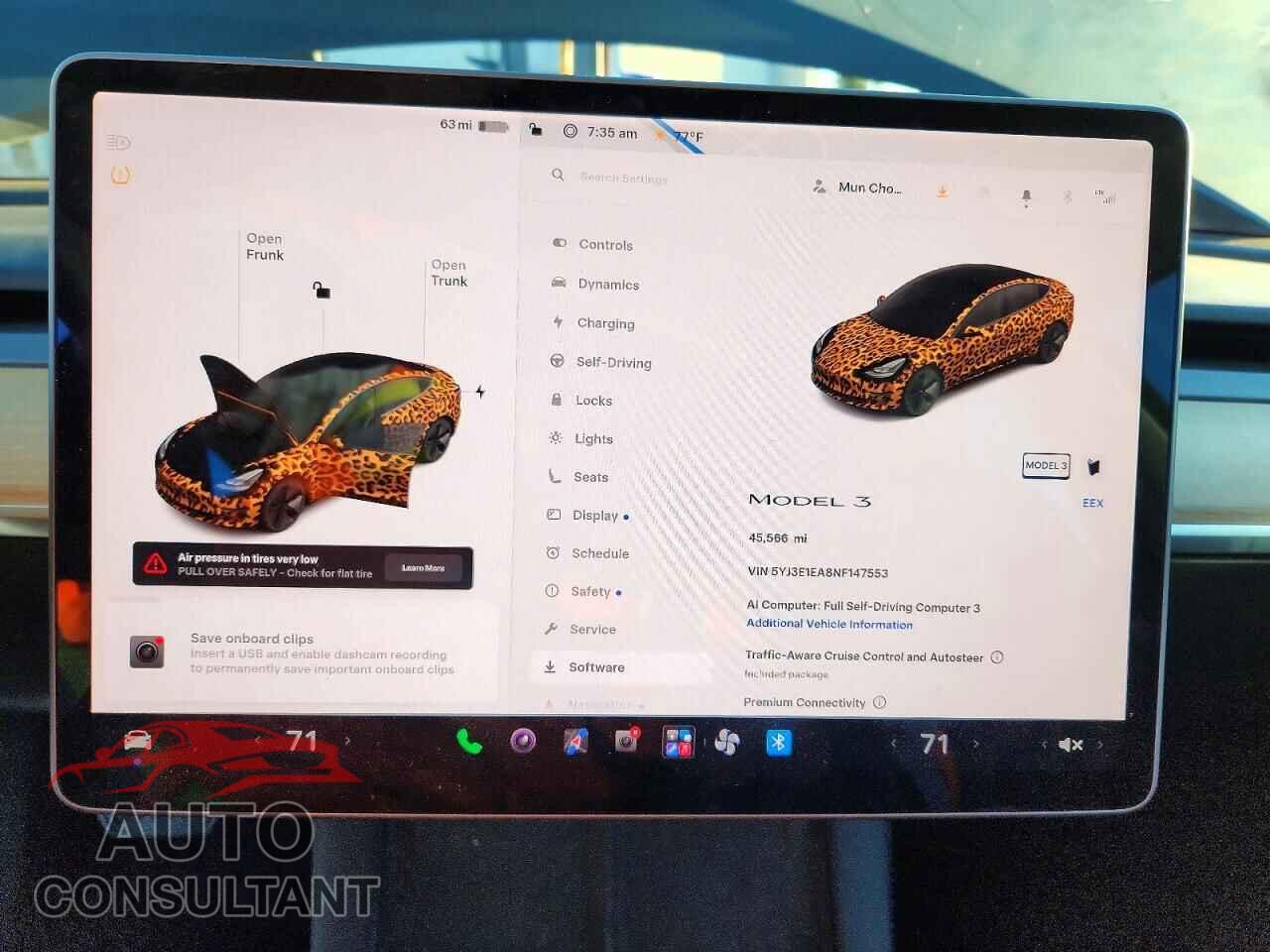 TESLA MODEL 3 2022 - 5YJ3E1EA8NF147553