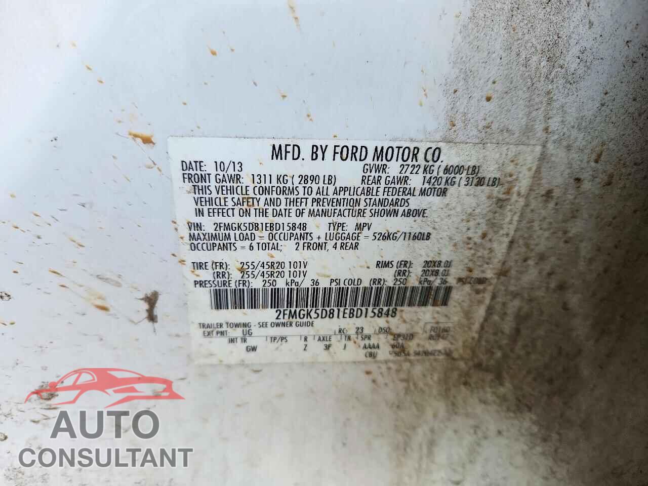 FORD FLEX LIMIT 2014 - 2FMGK5D81EBD15848