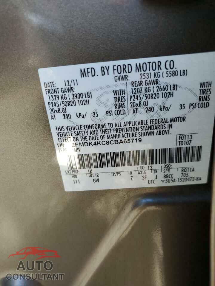 FORD EDGE 2012 - 2FMDK4KC8CBA65719