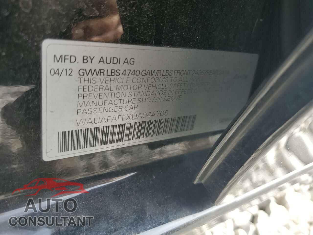 AUDI A4 2013 - WAUAFAFLXDA044708