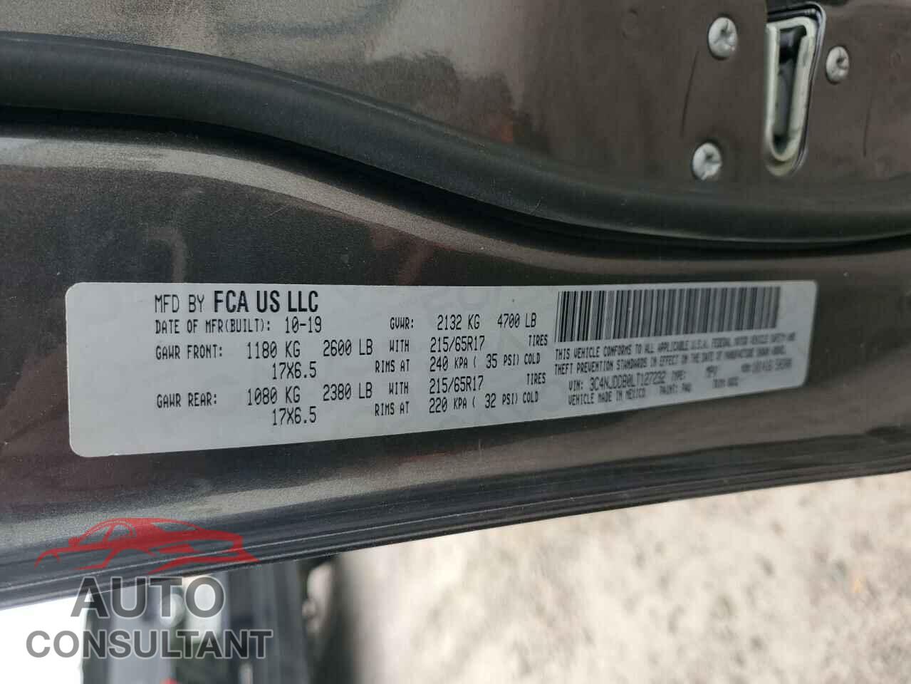 JEEP COMPASS 2020 - 3C4NJDDB0LT127232