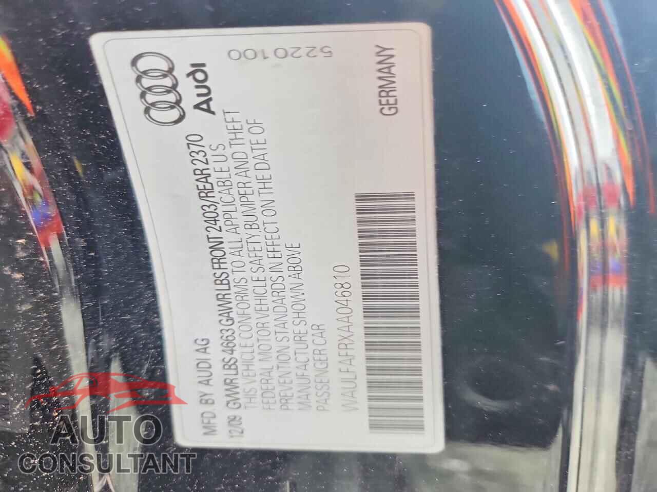 AUDI A5 2010 - WAULFAFRXAA046810
