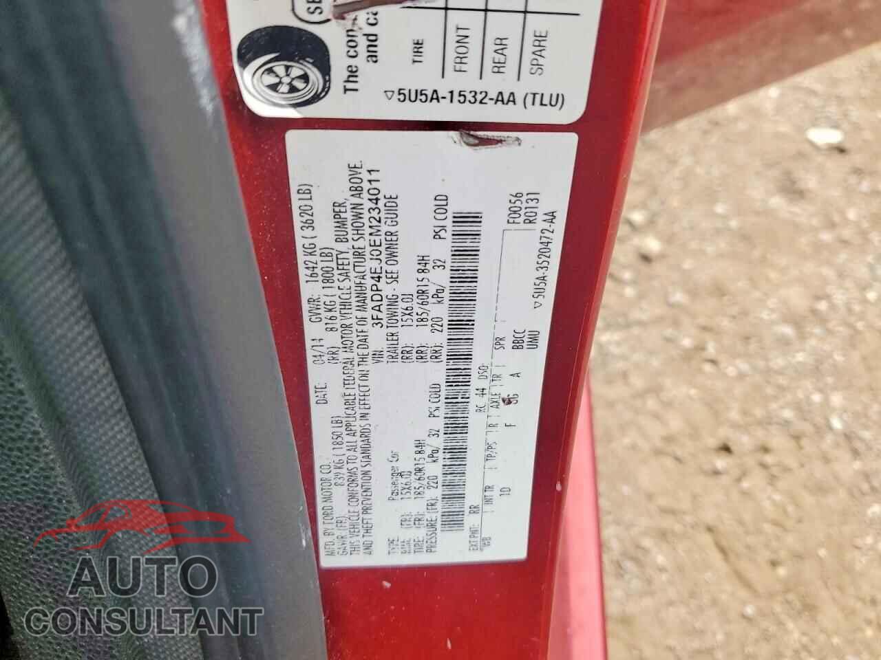 FORD FIESTA 2014 - 3FADP4EJ0EM234011