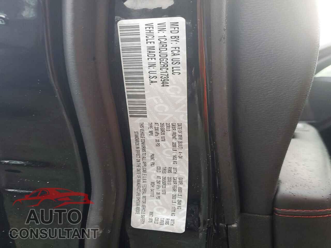 DODGE DURANGO 2024 - 1C4RDJDG2RC173944