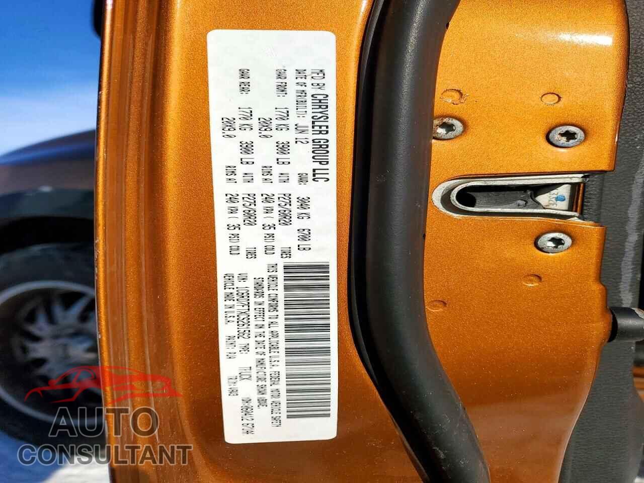 DODGE RAM 1500 2012 - 1C6RD7FTXCS261562
