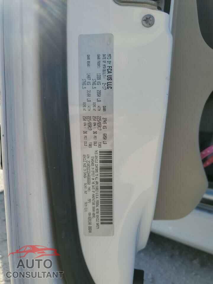 DODGE CARAVAN 2017 - 2C4RDGCG3HR686680