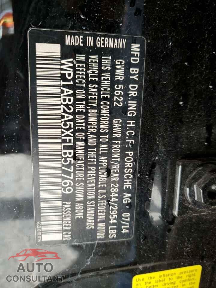 PORSCHE MACAN 2015 - WP1AB2A5XFLB57769