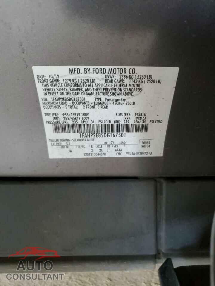 FORD TAURUS 2013 - 1FAHP2E85DG167501