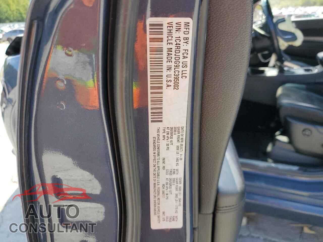 DODGE DURANGO 2020 - 1C4RDJDG9LC395002