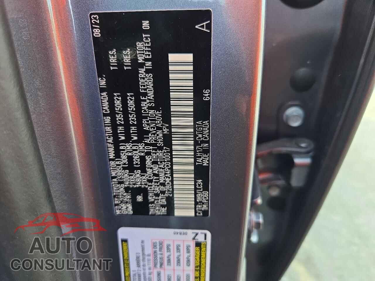 LEXUS RX450 2023 - 2T2BCMEA4PC010017