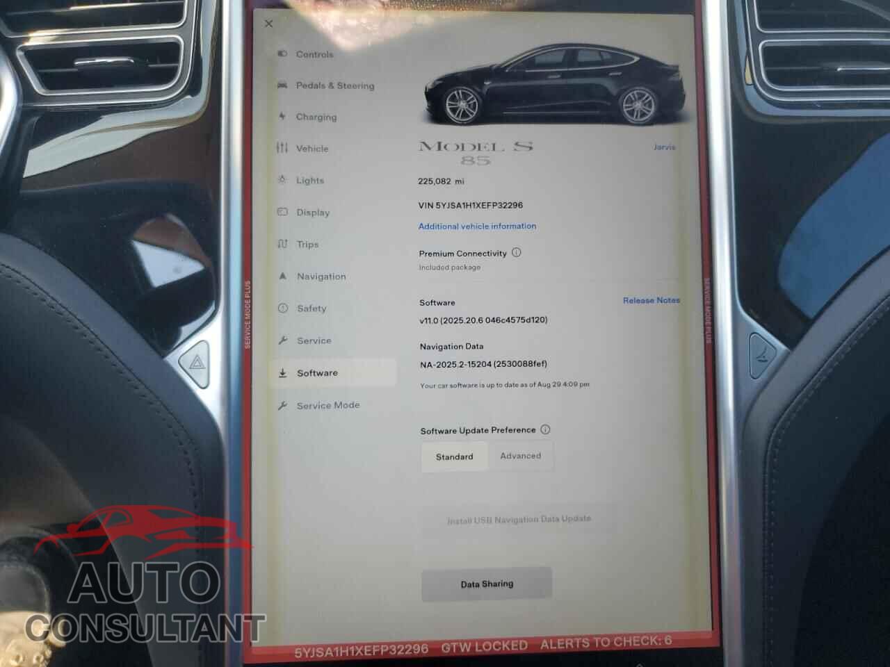 TESLA MODEL S 2014 - 5YJSA1H1XEFP32296