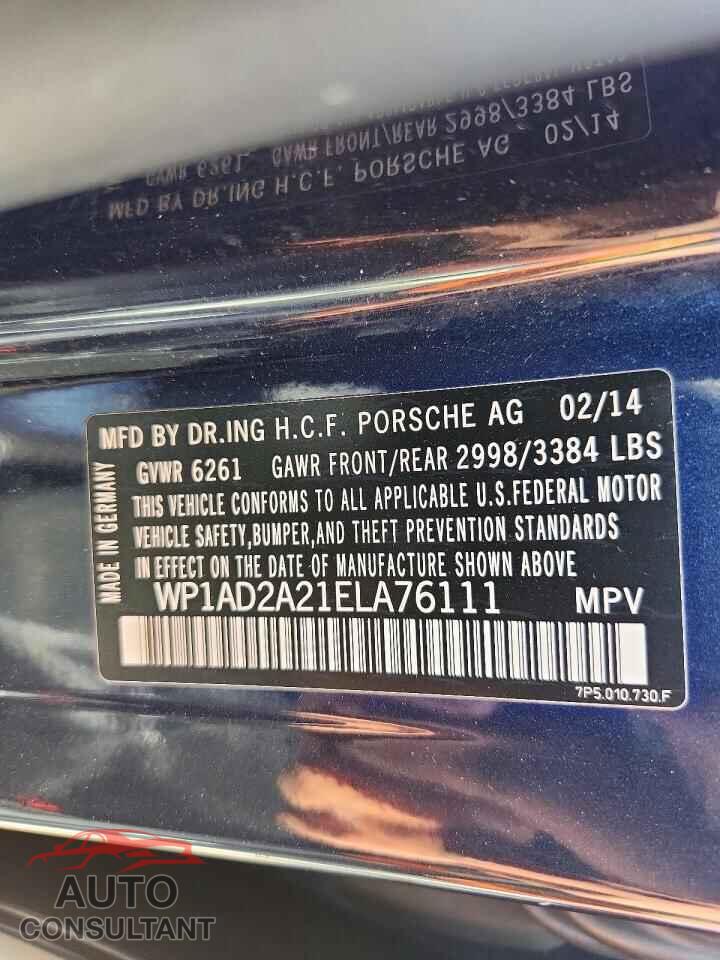 PORSCHE CAYENNE 2014 - WP1AD2A21ELA76111