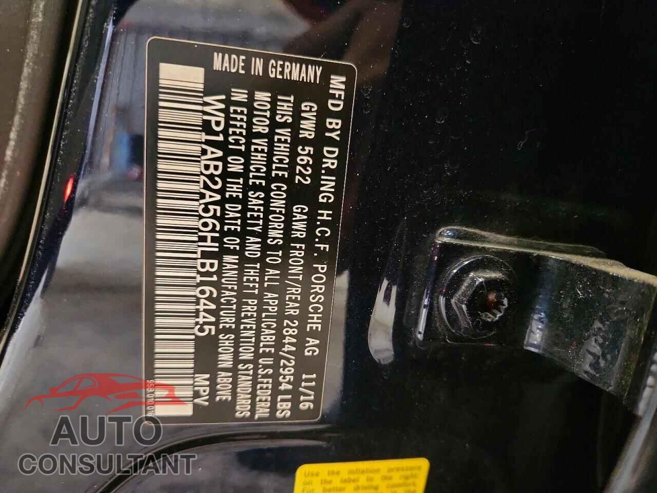 PORSCHE MACAN 2017 - WP1AB2A56HLB16445