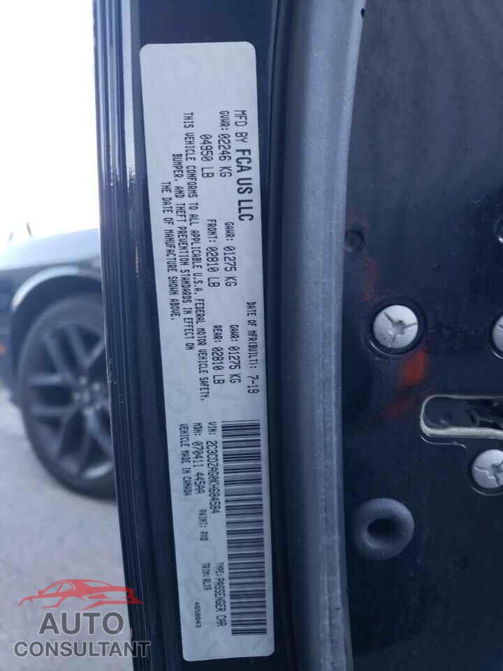 DODGE CHALLENGER 2019 - 2C3CDZAG0KH684584
