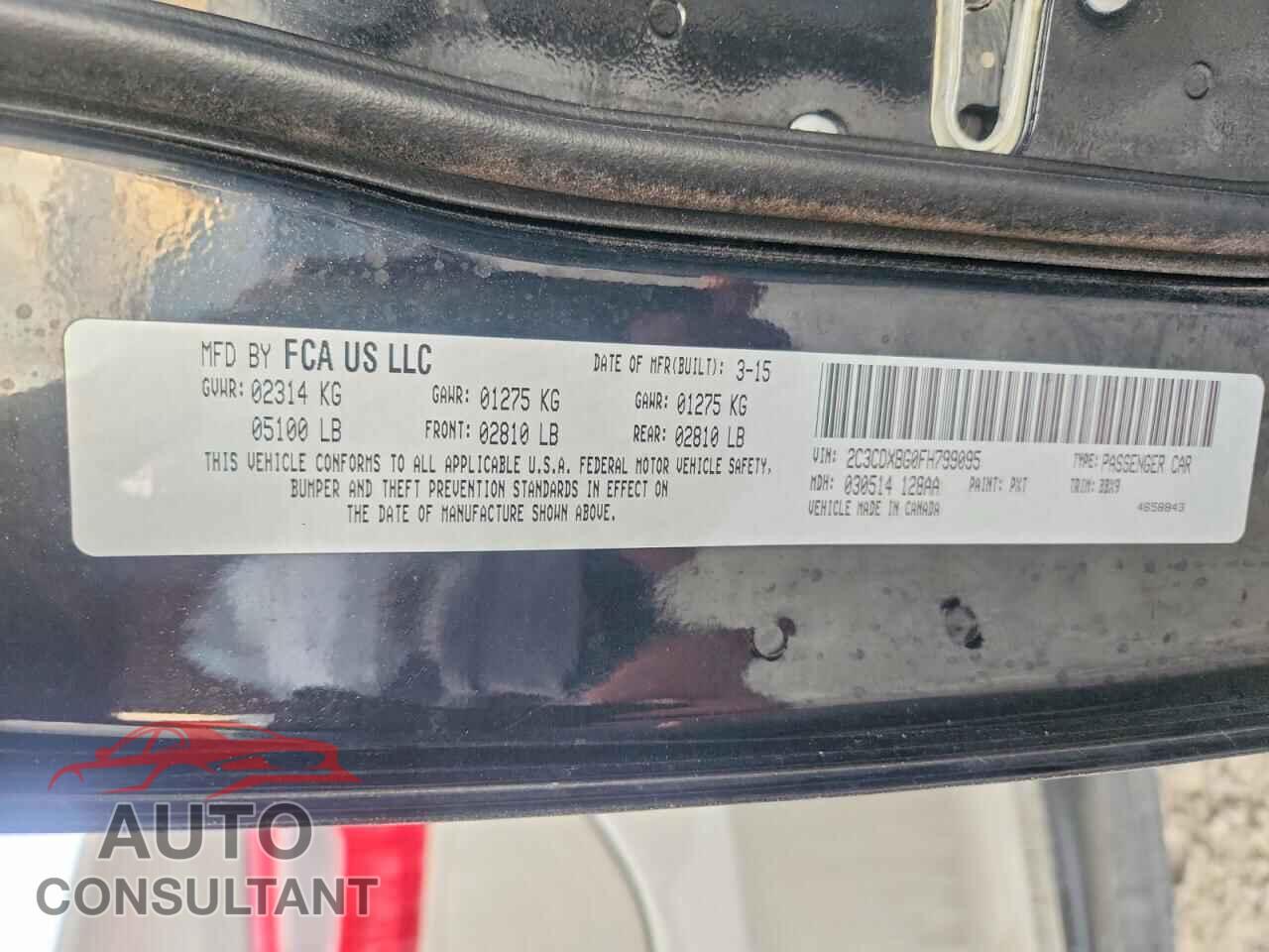 DODGE CHARGER 2015 - 2C3CDXBG0FH799095