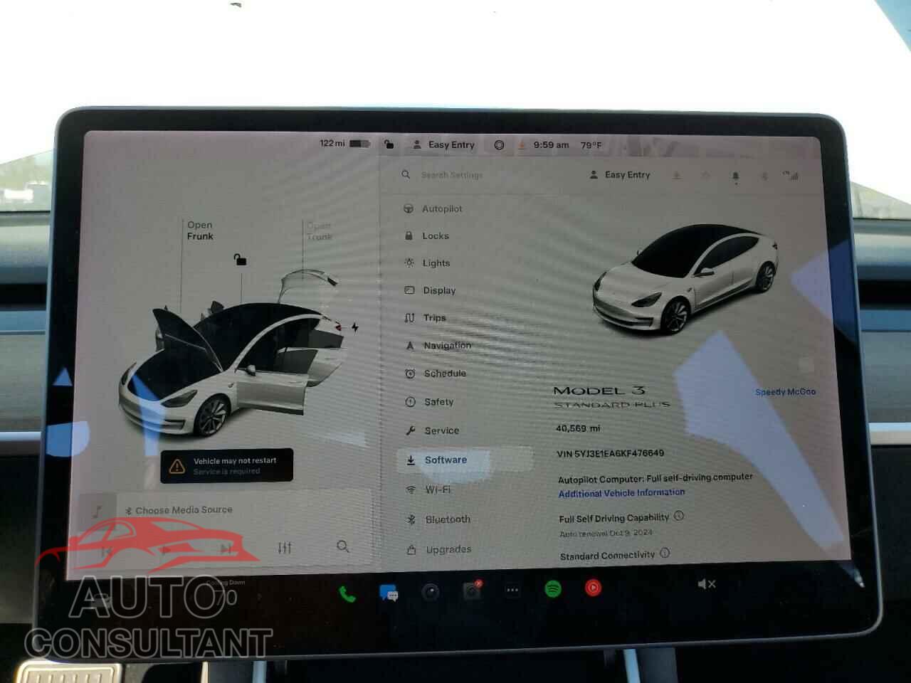 TESLA MODEL 3 2019 - 5YJ3E1EA6KF476649