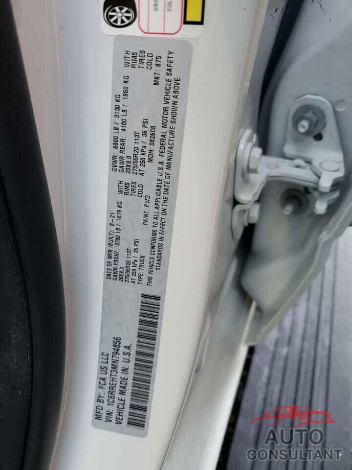 RAM 1500 2021 - 1C6RREHT3MN794856
