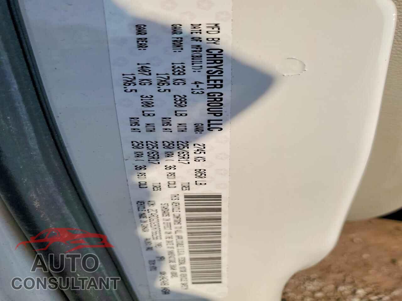 DODGE CARAVAN 2013 - 2C4RDGDG9DR766266