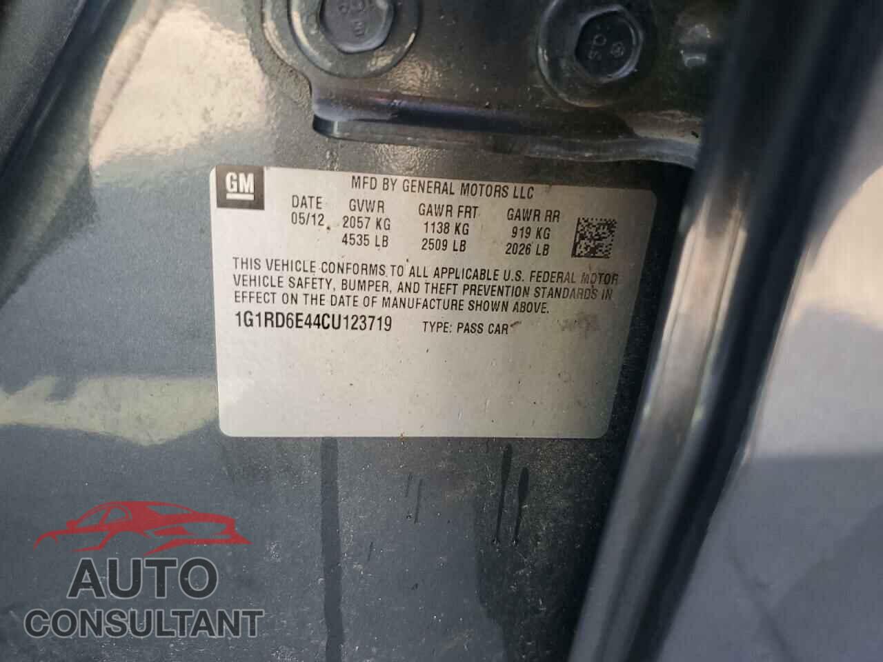 CHEVROLET VOLT 2012 - 1G1RD6E44CU123719
