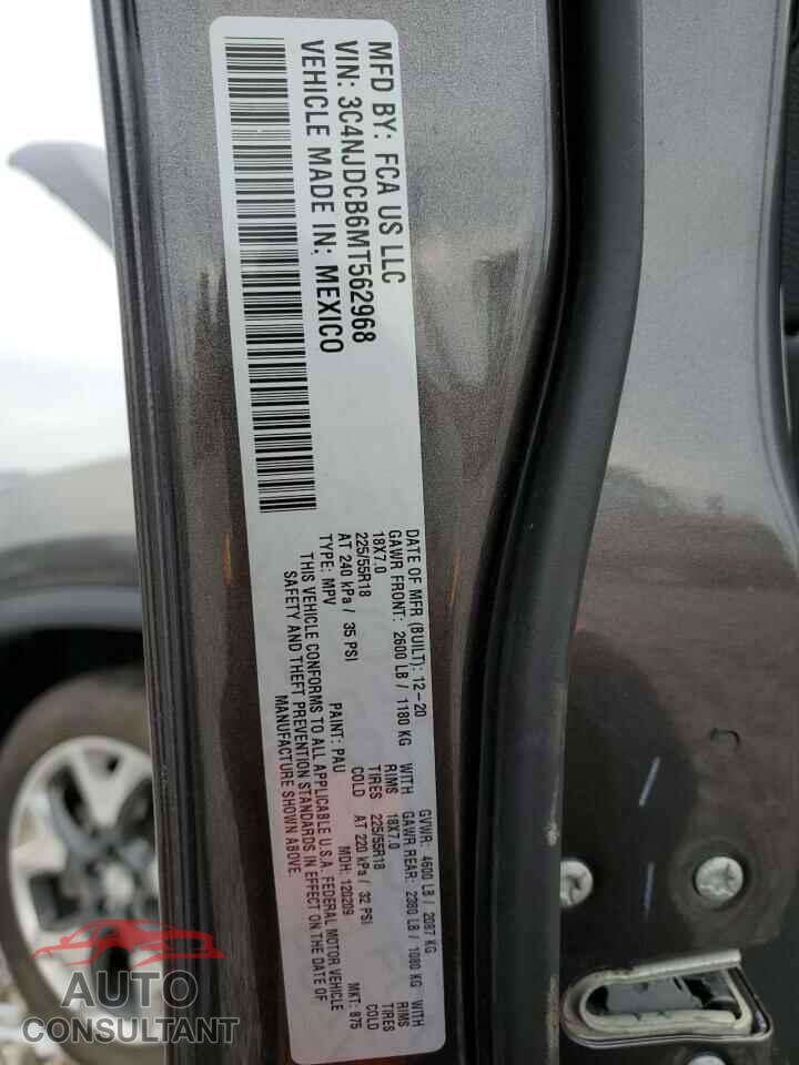 JEEP COMPASS 2021 - 3C4NJDCB6MT562968