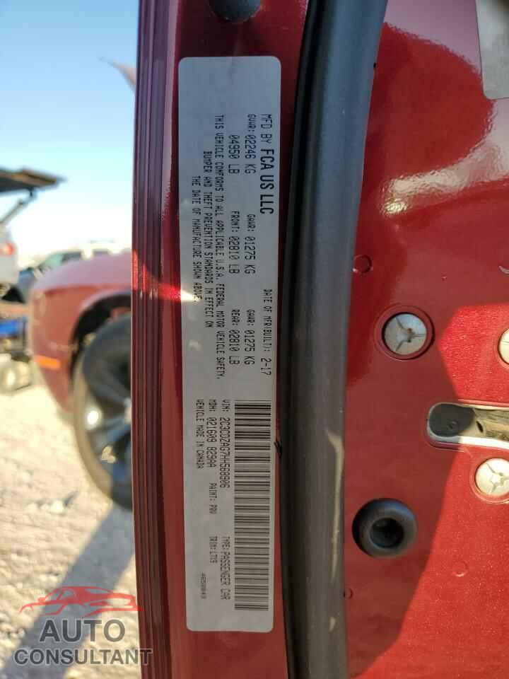 DODGE CHALLENGER 2017 - 2C3CDZAG7HH568906