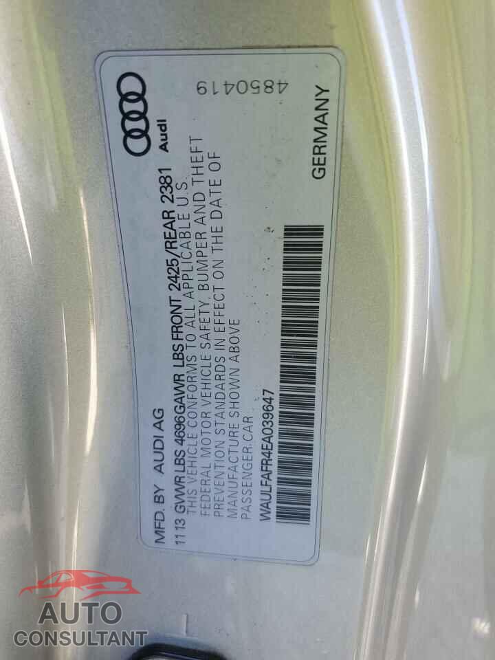AUDI A5 2014 - WAULFAFR4EA039647