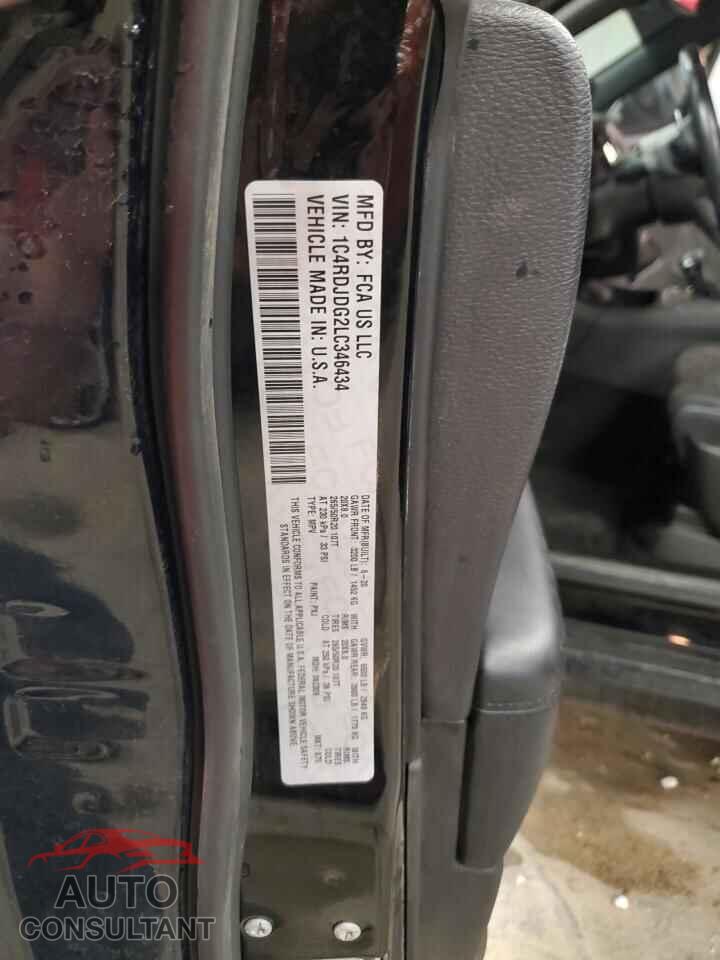 DODGE DURANGO 2020 - 1C4RDJDG2LC346434