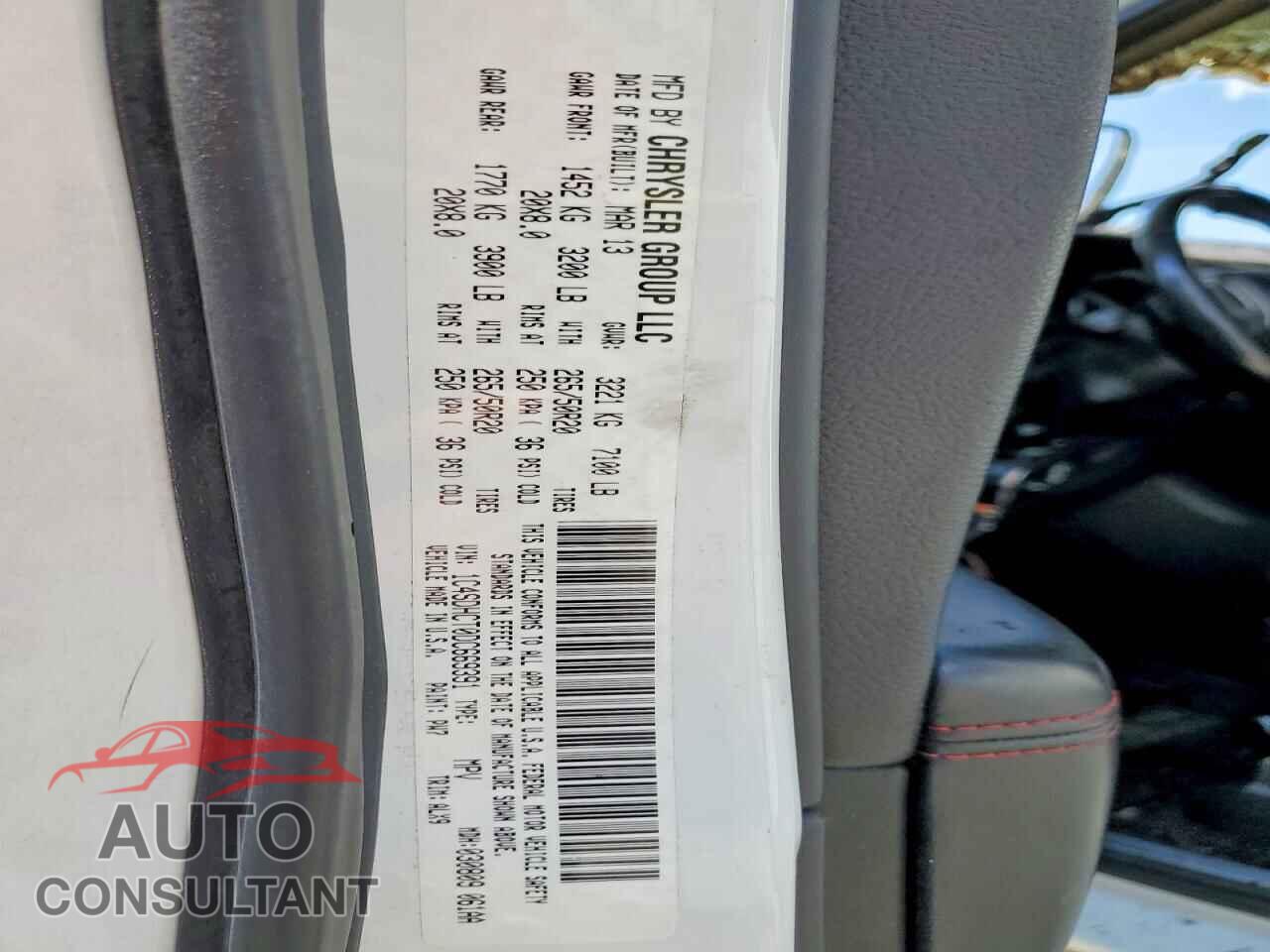 DODGE DURANGO 2013 - 1C4SDHCT0DC669391