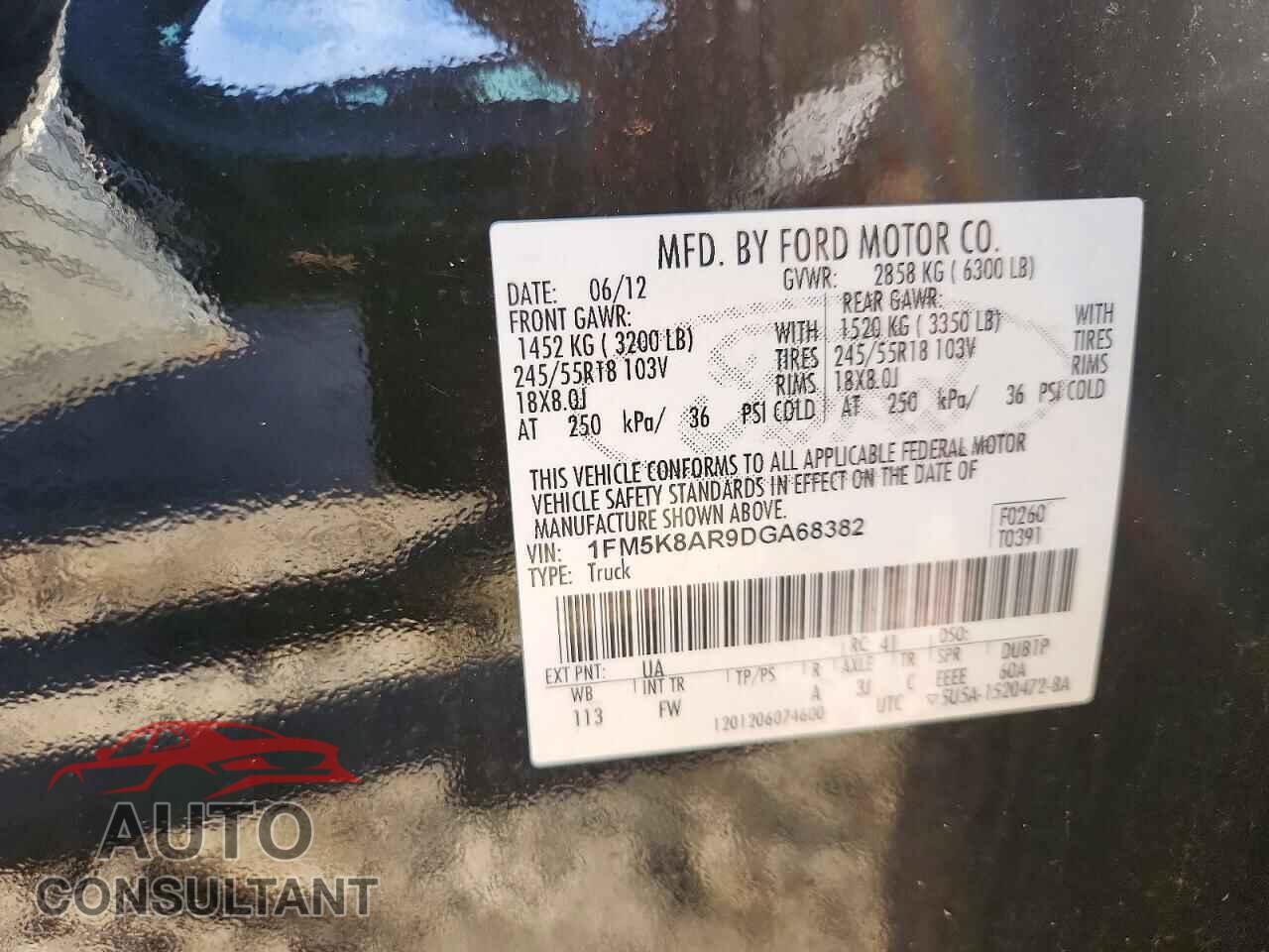 FORD EXPLORER 2013 - 1FM5K8AR9DGA68382
