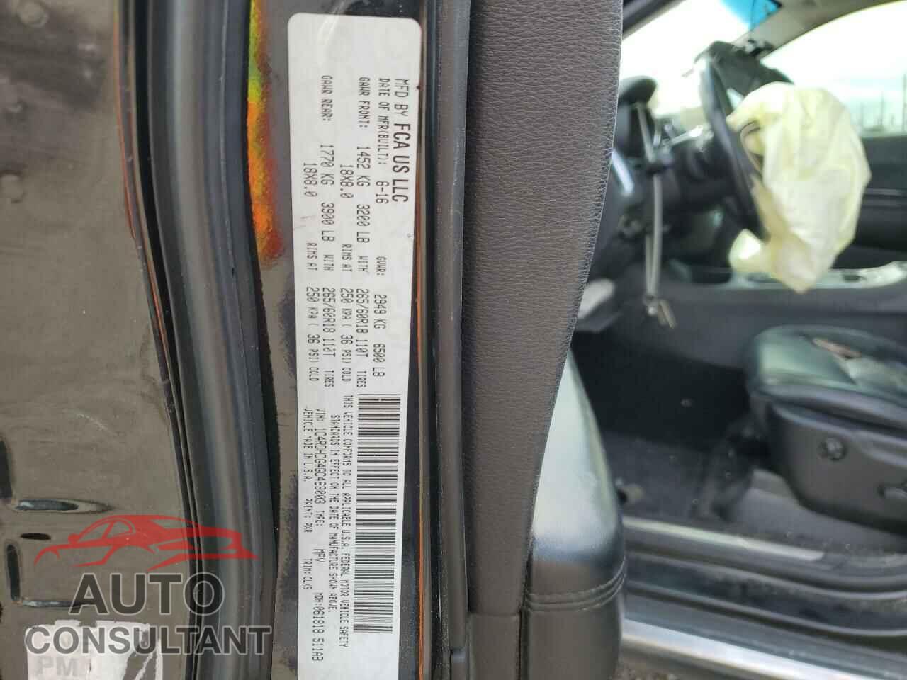 DODGE DURANGO 2016 - 1C4RDHDG4GC483003