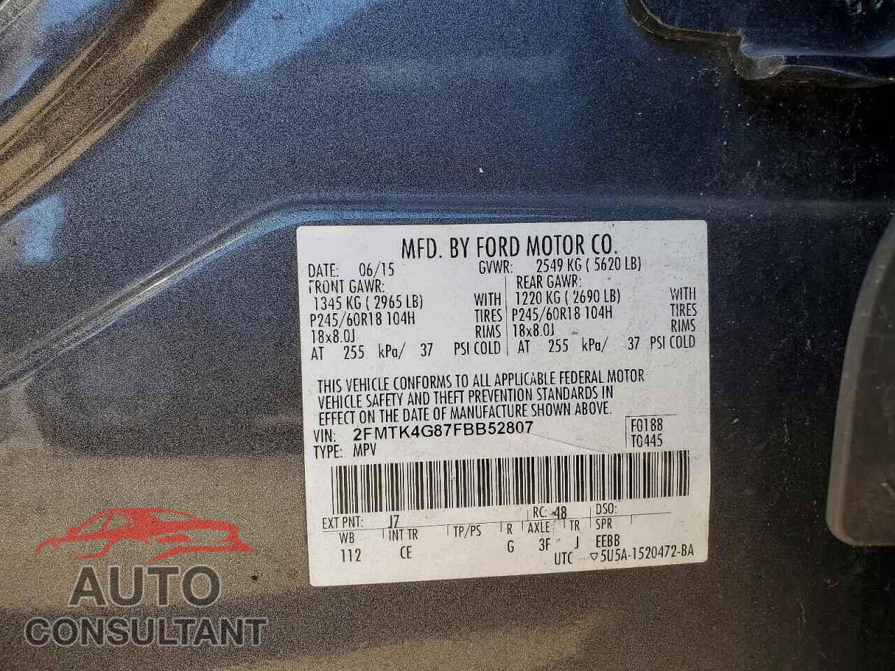 FORD EDGE 2015 - 2FMTK4G87FBB52807