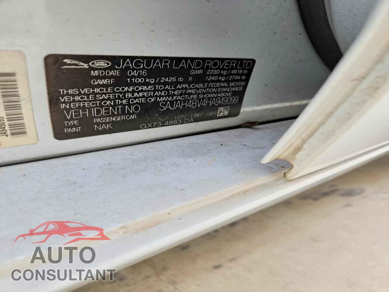 JAGUAR XE 2017 - SAJAH4BV4HA949099