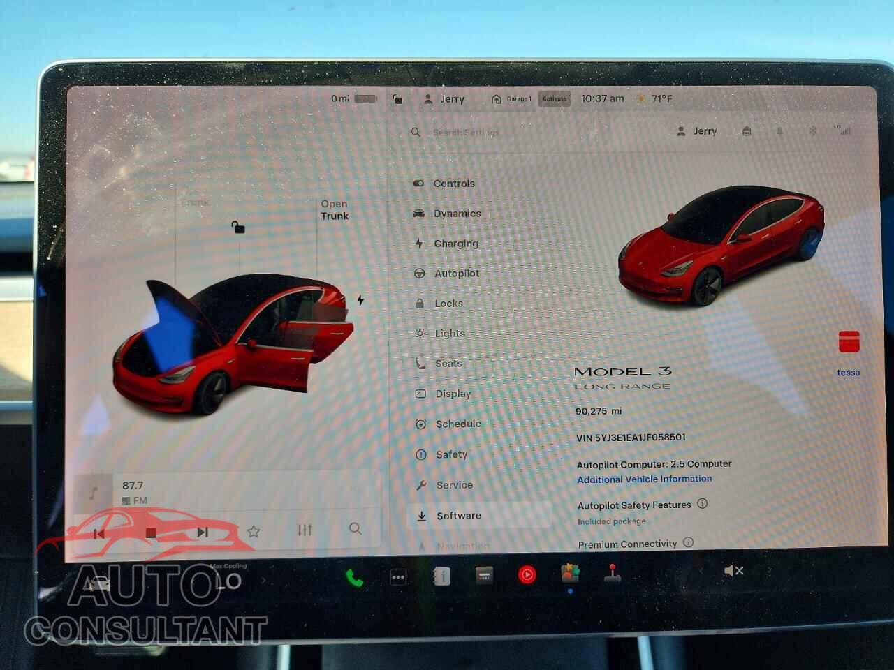 TESLA MODEL 3 2018 - 5YJ3E1EA1JF058501