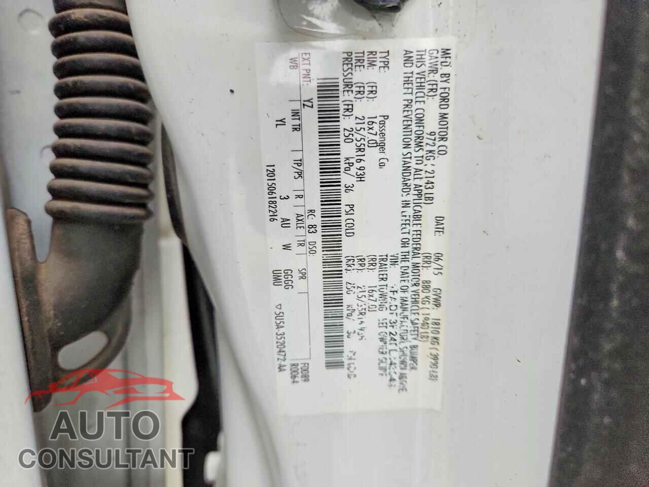 FORD FOCUS 2015 - 1FADP3F24FL343849