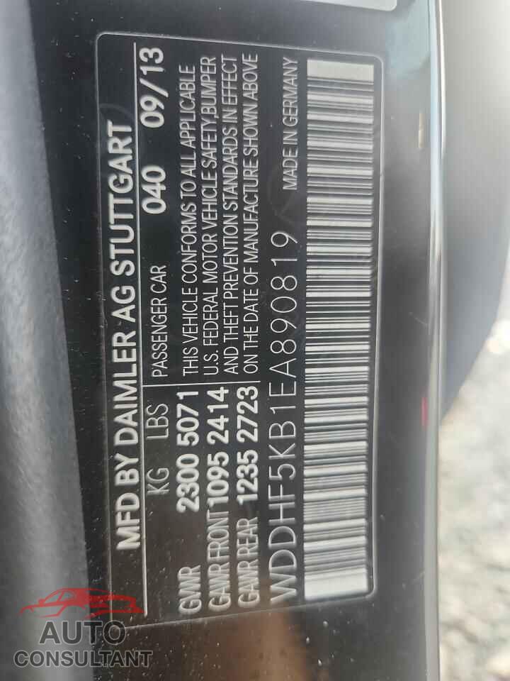MERCEDES-BENZ E-CLASS 2014 - WDDHF5KB1EA890819