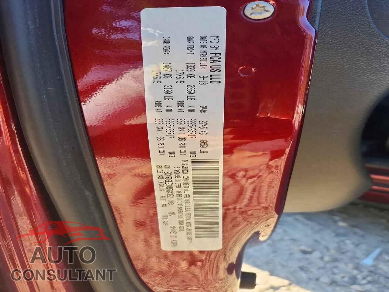DODGE CARAVAN 2019 - 2C4RDGEG3KR764332
