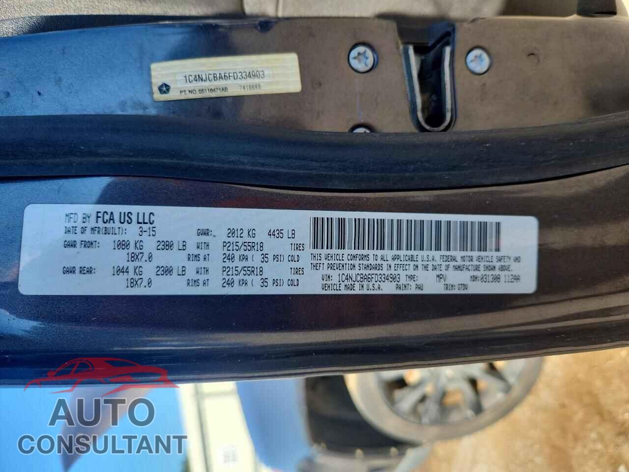 JEEP COMPASS 2015 - 1C4NJCBA6FD334903