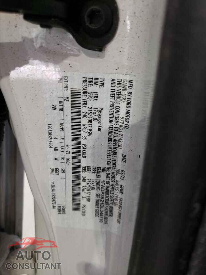 FORD FOCUS 2013 - 1FADP3K21DL345710