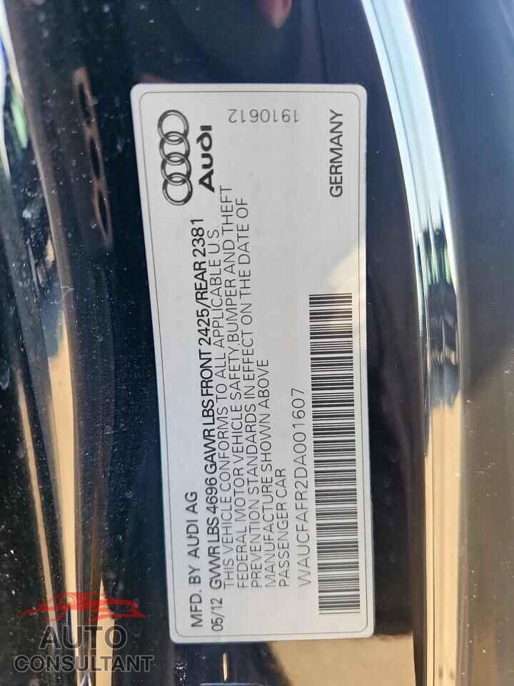 AUDI A5 2013 - WAUCFAFR2DA001607