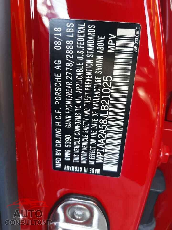 PORSCHE MACAN 2018 - WP1AA2A58JLB21025
