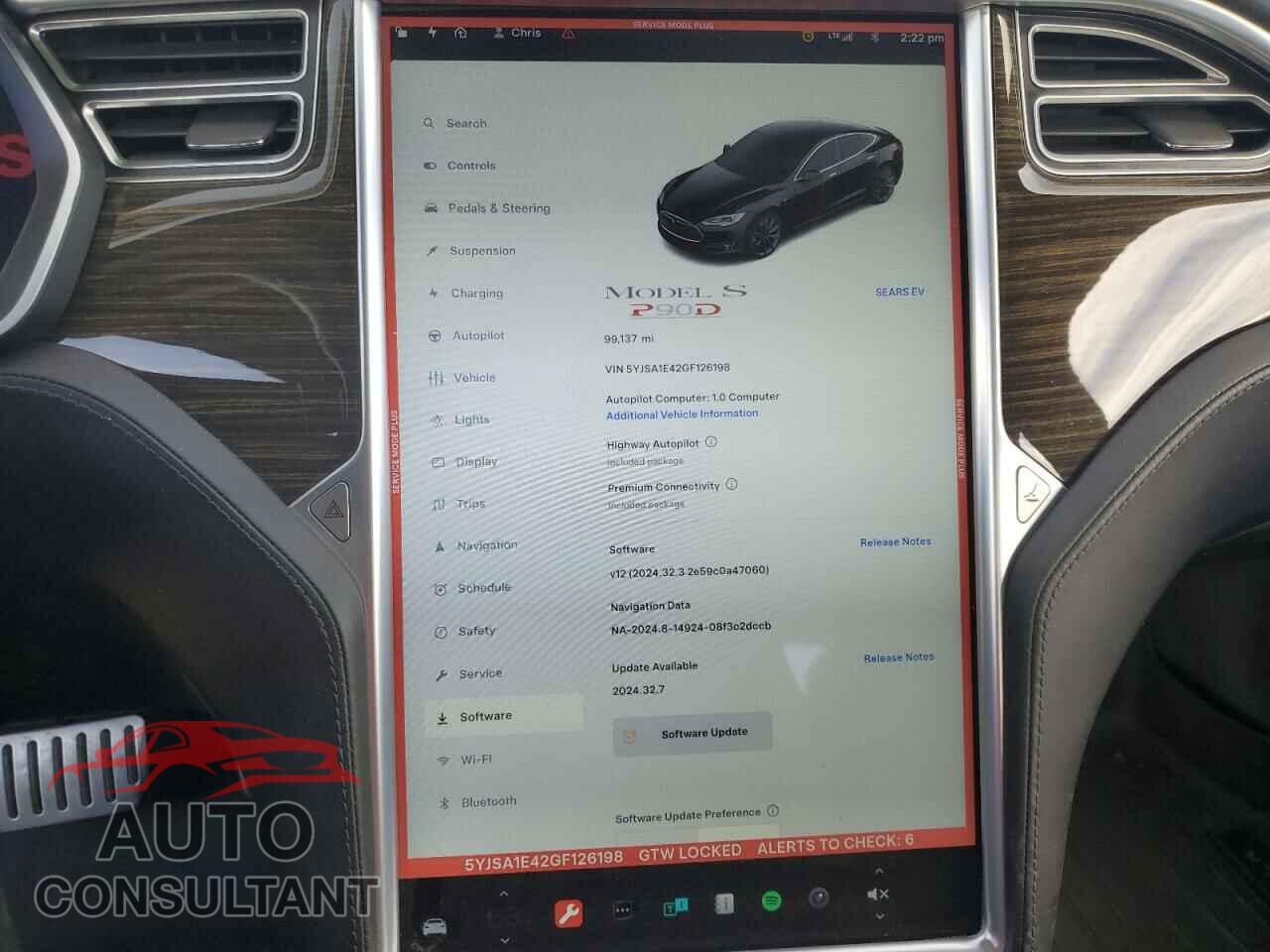 TESLA MODEL S 2016 - 5YJSA1E42GF126198