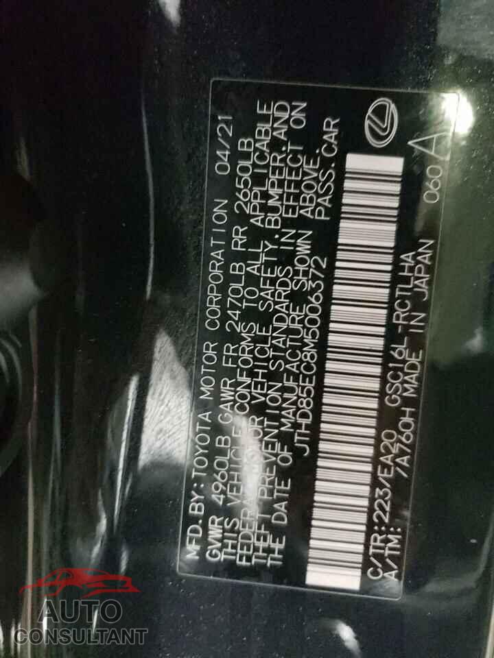 LEXUS RC300 2021 - JTHD85EC8M5006372