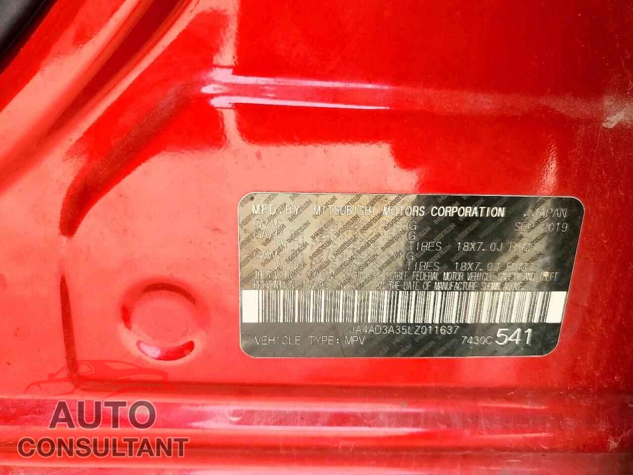 MITSUBISHI OUTLANDER 2020 - JA4AD3A35LZ011637