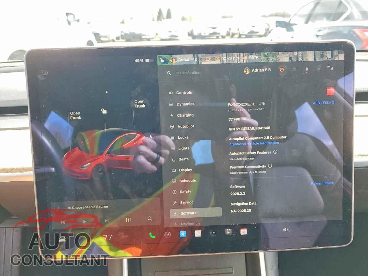 TESLA MODEL 3 2018 - 5YJ3E1EA8JF041646