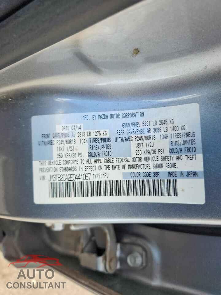 MAZDA CX-9 2014 - JM3TB2CA2E0441067