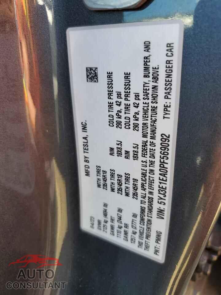 TESLA MODEL 3 2023 - 5YJ3E1EA0PF569092