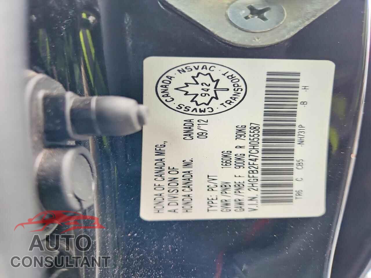 HONDA CIVIC 2012 - 2HGFB2F47CH055587