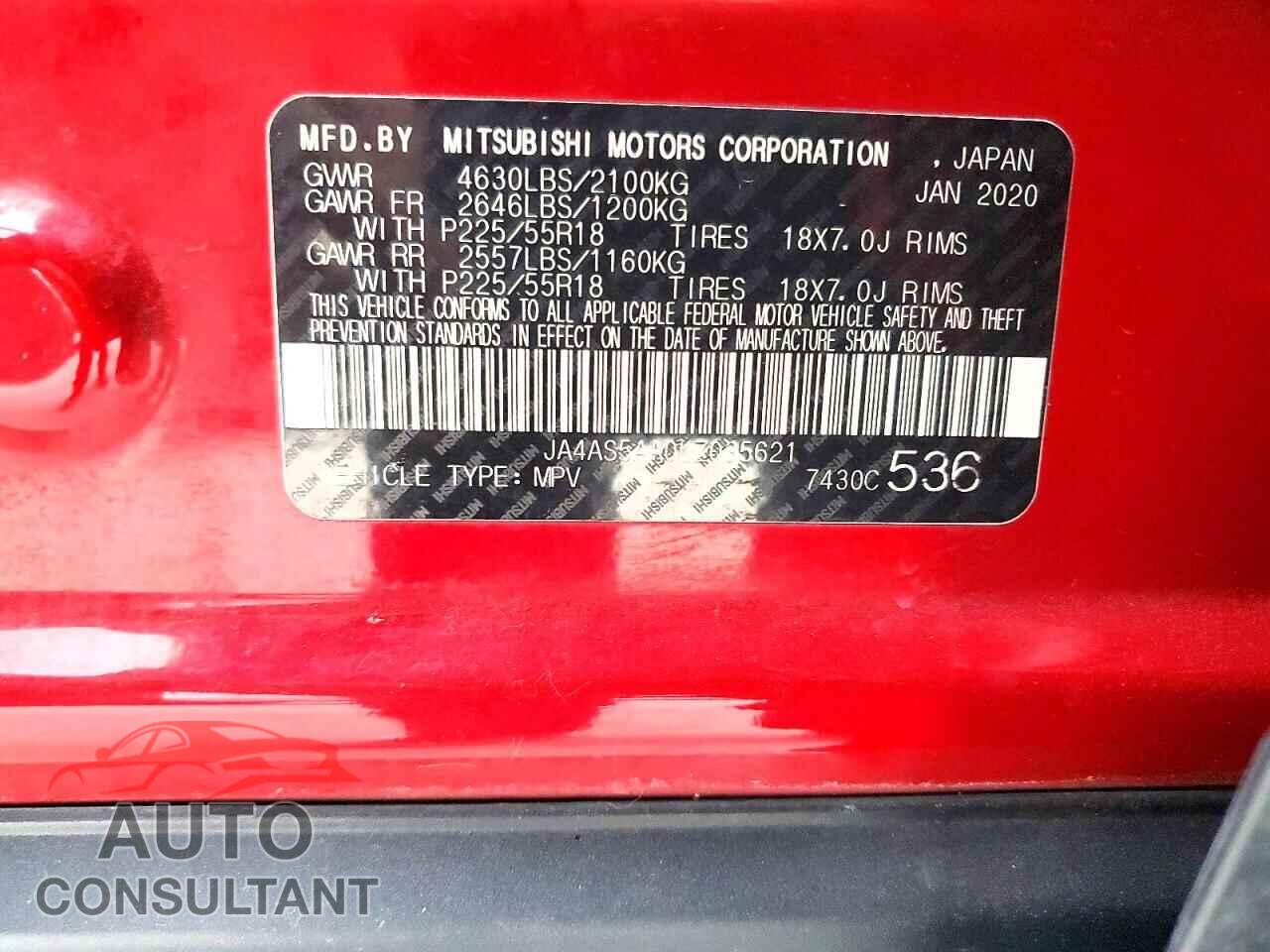 MITSUBISHI ECLIPSE 2020 - JA4AS5AA0LZ035621