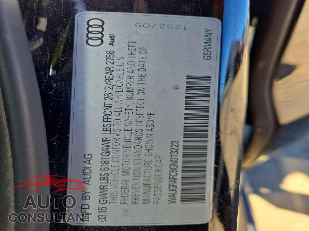 AUDI A6 2016 - WAUGFAFC8GN013223